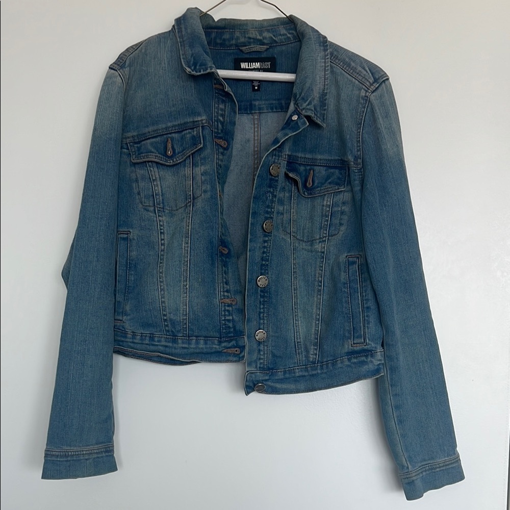 William Rast Blue Jean Jacket Cropped Style